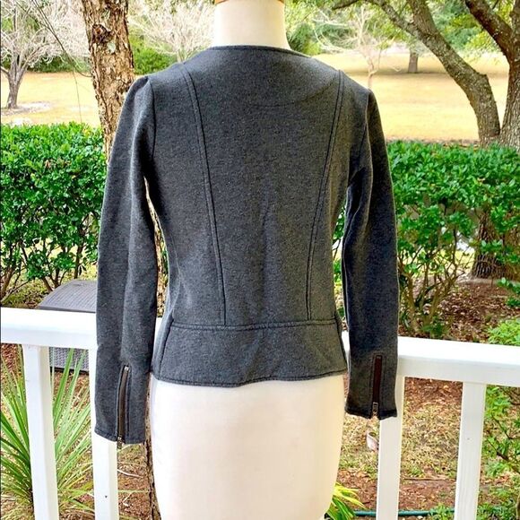 ATHLETA BELVEDERE DARK GRAY MOTO-QUILTED JACKET - Picture 3 of 6